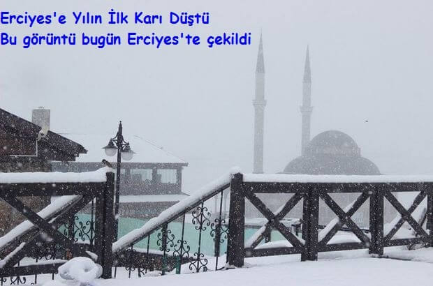 Erciyes'e Yılın İlk Karı Düştü